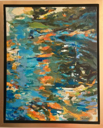 Cast Your Colors in a Dream, 16x20, Mixed media on Canvas, by Michele Zuzalek