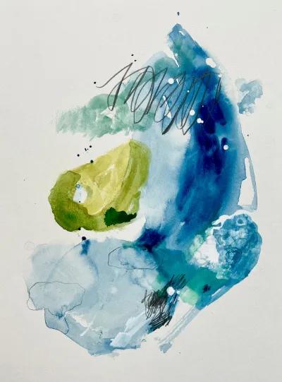Cloudscape, 10.5”x14.5”, Mixed media on Canson illustration board, by Michele Zuzalek