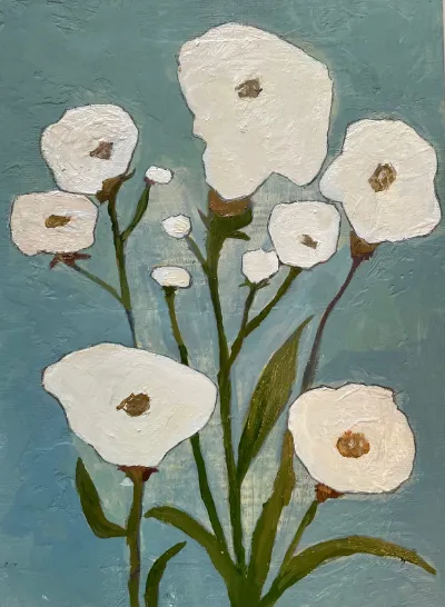 Études Botaniques 9, 9x12, Oil on canvas panel, by Michele Zuzalek
