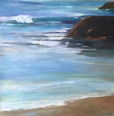 Island View, 36x36, Oil on Canvas, by Michele Zuzalek