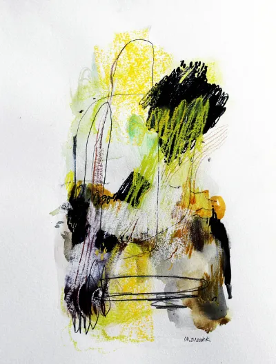 Out of the Woods, 11x15, Acrylic Ink Pastel on Paper, by Michele Zuzalek