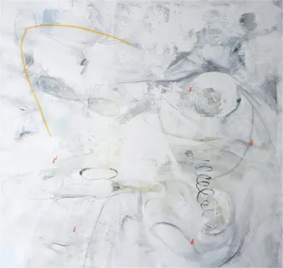 Skate, 52x54, Mixed Media on Canvas, by Michele Zuzalek