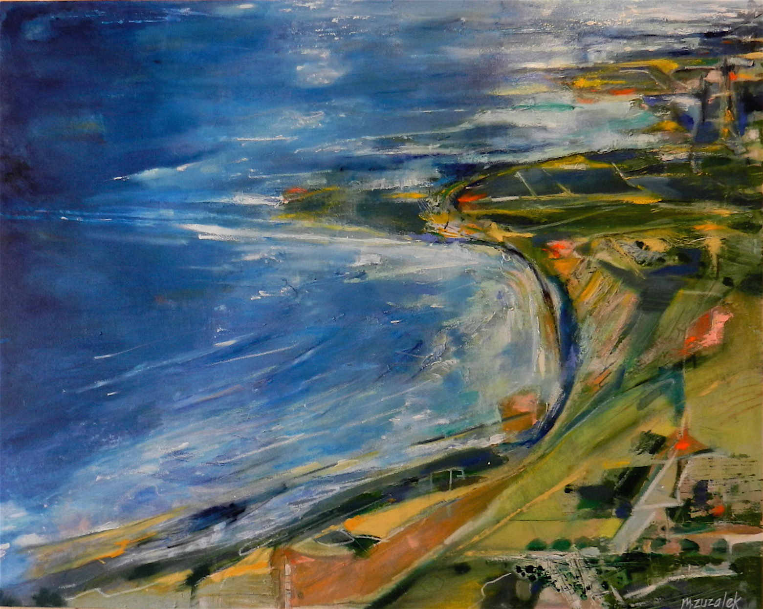 Above Rincon, Oil on canvas, 30 × 40 in — painting by Michele Zuzalek